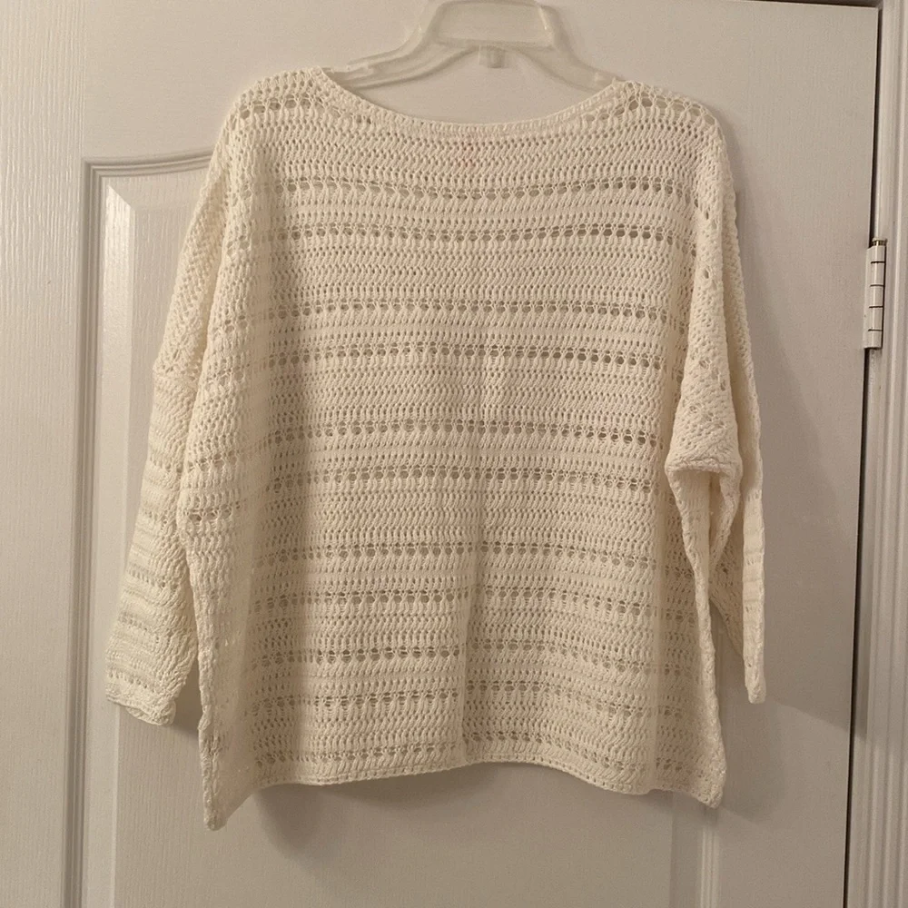 Victoria secret kiss of cashmere crochet sweater size xl - Picture 6 of 6